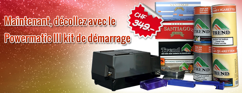 Powermatic 3 Set de démarrage acheter / commander en ligne à la boutique de tabac en ligne de Tabac-Trends.ch 