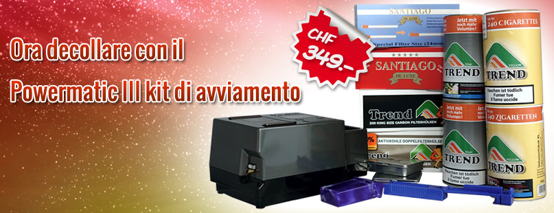Powermatic 3 kit avviamento comprare / ordinare online presso il negozio online di tabacco da Tabac-Trends.ch 